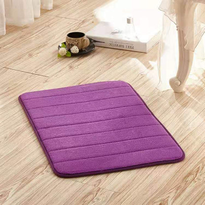 Memory Foam Bath Mat Premium Soft Coral Velvet Ultra Absorbent Non Slip
