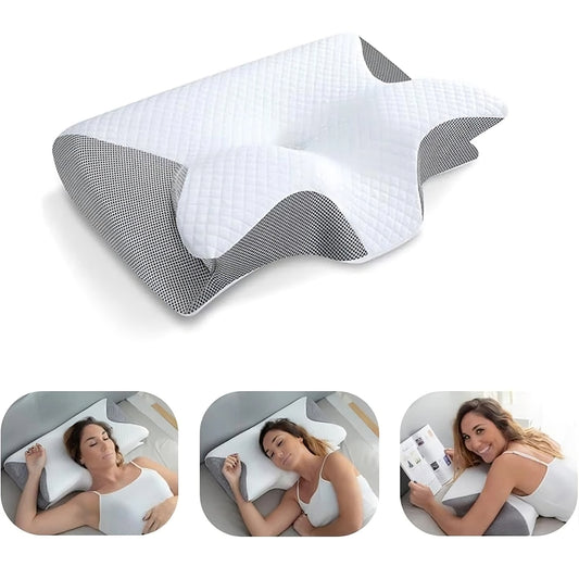 Memory Foam Cervical Pillow For Neck And Spine Support Ergonomic Design
