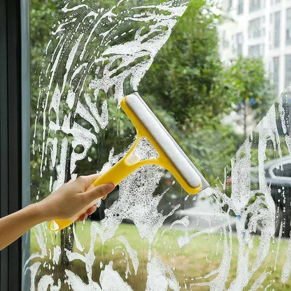 Microfiber Scrub Wiper Blade 3 in 1 Car Window Cleaner Tool With Spray Bottle Streak Free
