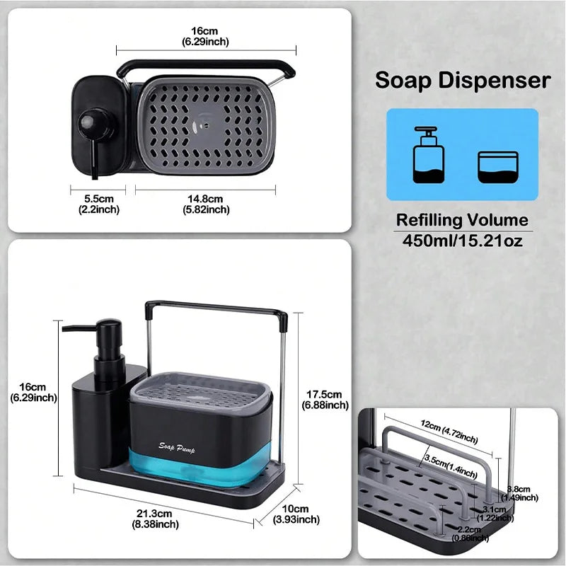 Set Dispenser Sabun Multifungsi 5-in-1 untuk Penggunaan di Rumah
