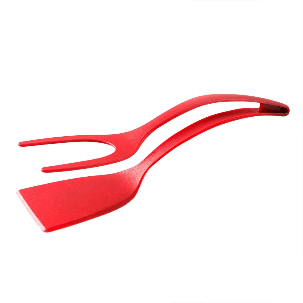 Non Stick 2 In 1 Spatula Tongs Premium Flip Utensil For Cooking Grilling Serving
