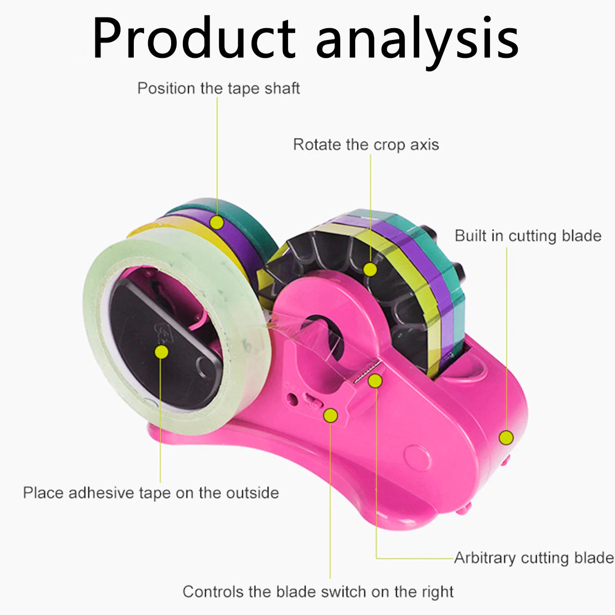 office semi automatic tape dispenser
