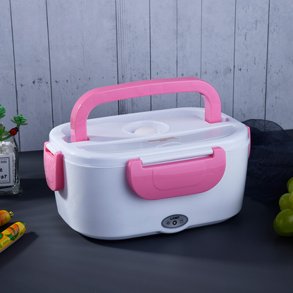 Portable 2 In 1 Electric Lunch Box With PTC Heater And Stainless Steel Container
