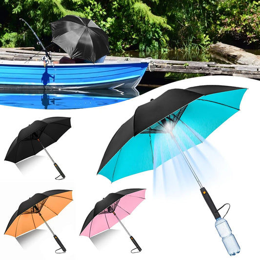 Portable Umbrella With Fan And Misting For Hot Weather
