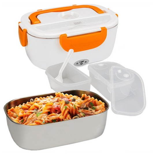 Premium 2 In 1 Electric Heating Lunch Box PTC Technology 12V 24V 110V

