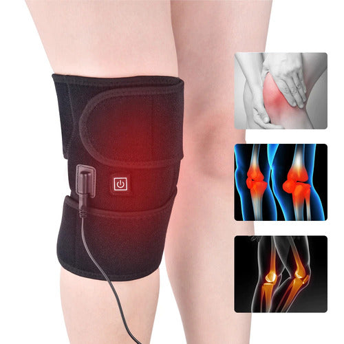 Premium Far Infrared Heated Knee Brace With Rechargeable Battery Cordless Arthritis Pain Relief








