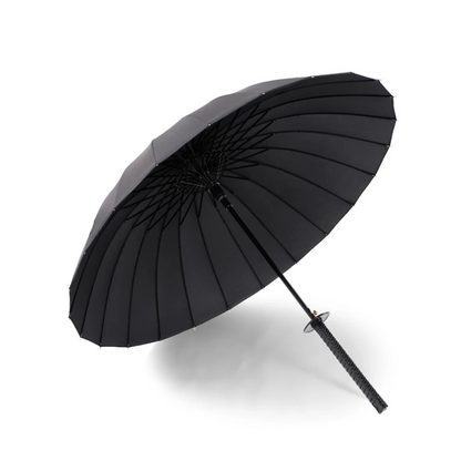 Premium Samurai Sword Umbrella Full Length 41 Inch Canopy With Semi Automatic Open
