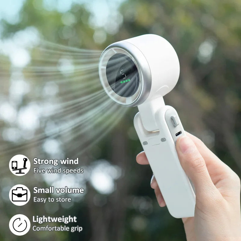 Ventilatore Turbo Portatile Ricaricabile per Ufficio, Casa e Viaggi