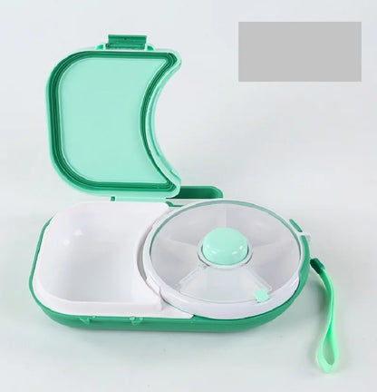 Contenitore Girevole per il Pranzo dei Bambini Portatile a 5 Scomparti per Snack e Cibo