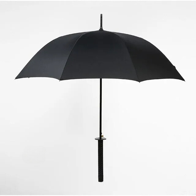 Semi Automatic Samurai Sword Umbrella 41 Inch Full Length Canopy With Katana Handle
