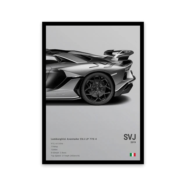 showroom car wall art canvas
