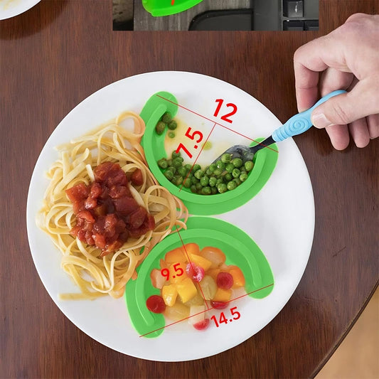 Silicone Plate Separator 2 Pack Food Safe Suction Dividers For Portion Control
