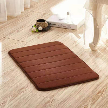 Soft Coral Velvet Memory Foam Bath Mat Premium Ultra Absorbent Non Slip
