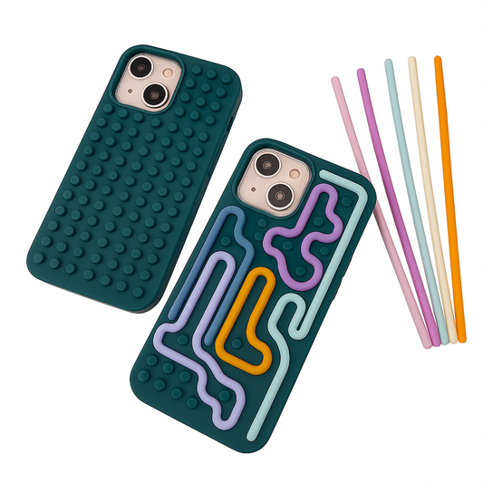 Stress Relieving Phone Case With Sensory Features

