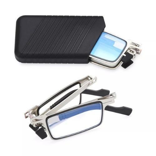 alt: 2x Foldable Blue Light Blocking Reading Glasses Compact Portable Readers with Computer Eye Protection
