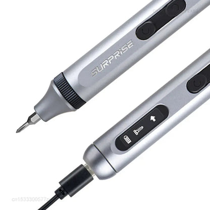 alt: Electric Professional Precision Screwdriver Set with Magnetic Motor High Torque 48 S2 Steel Bits and LED Light
