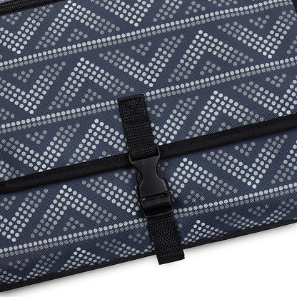 alt: Waterproof Portable Baby Diaper Changing Pad Travel Mat with Headrest and Storage Pockets
