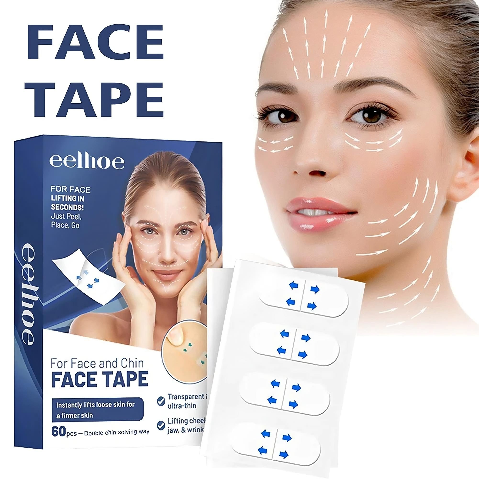Autocolantes de Beleza Redutores de Rugas para Olhos e Testa